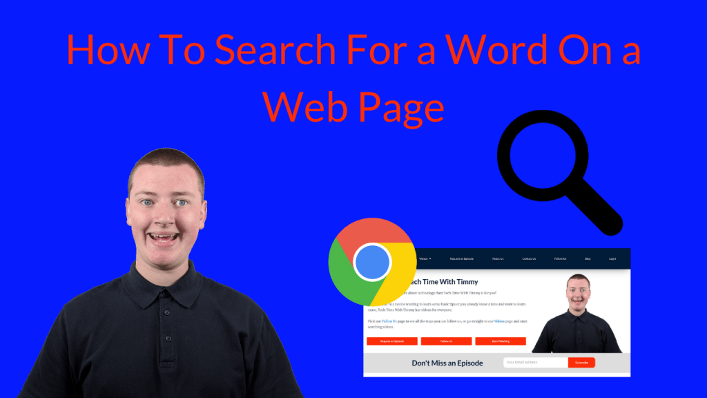 how to search a web page for specific words