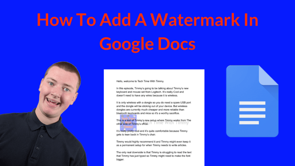 How To Add A Watermark In Google Docs