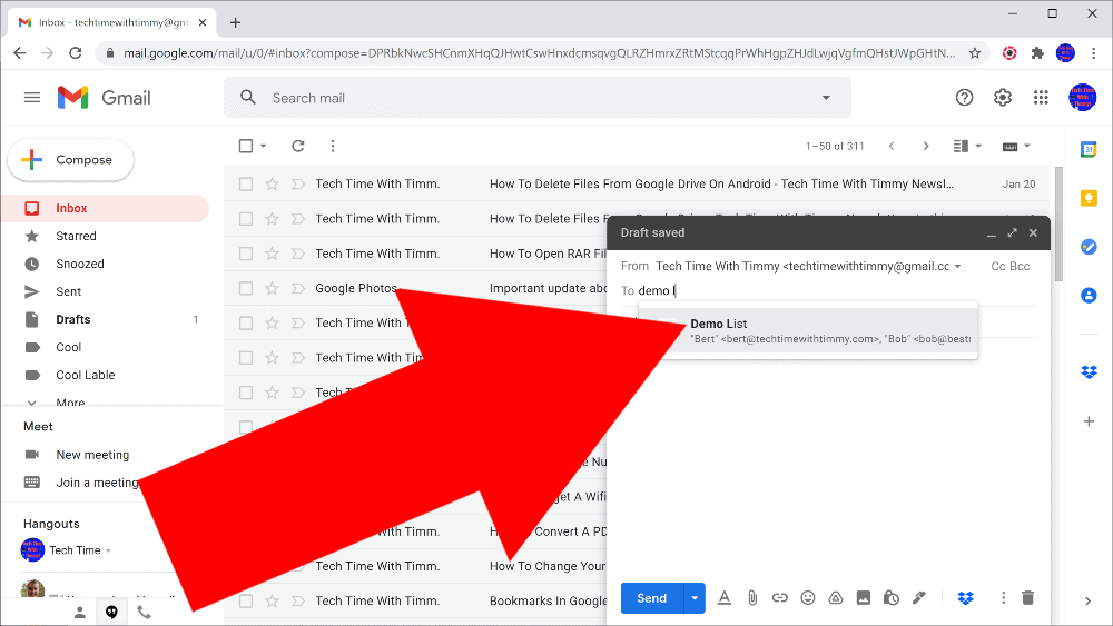 how do i create a group email in gmail