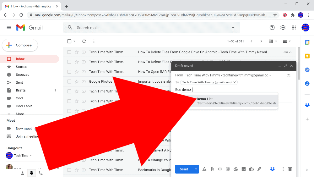 how do you create a group email in gmail