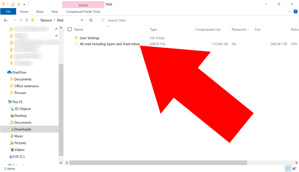 how to save gmail emails to flash drive