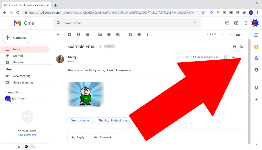 how to save gmail emails