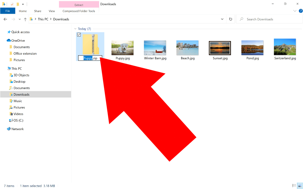 how to zip files on windows 10