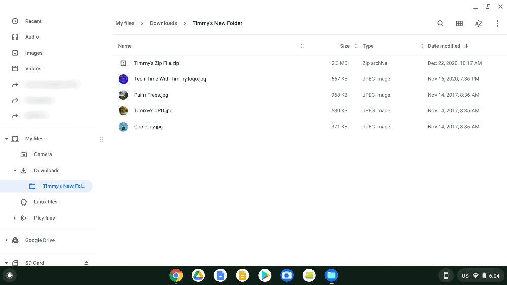 how to add folders to desktop on chromebook