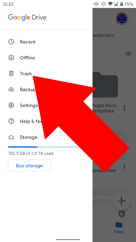 how to delete pdf from google drive on android