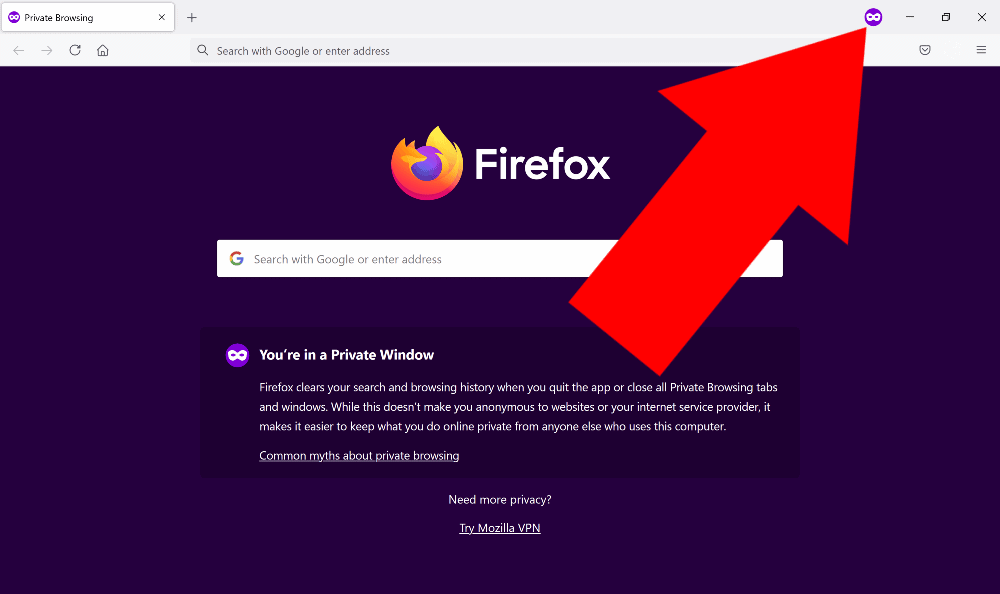 firefox incognito tab