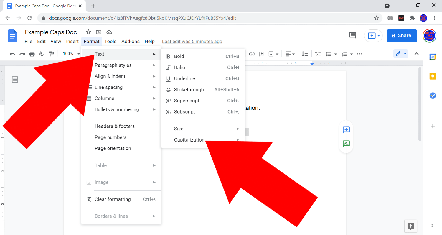 How To Change All Caps To Lowercase In Google Docs Tech Time With Timmy