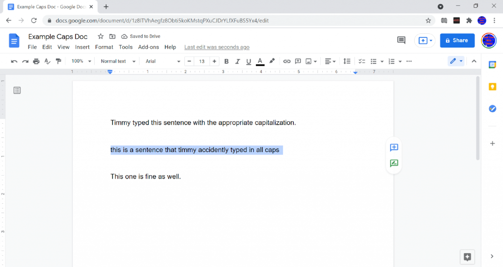 How To Change Lowercase To Uppercase In Google Docs