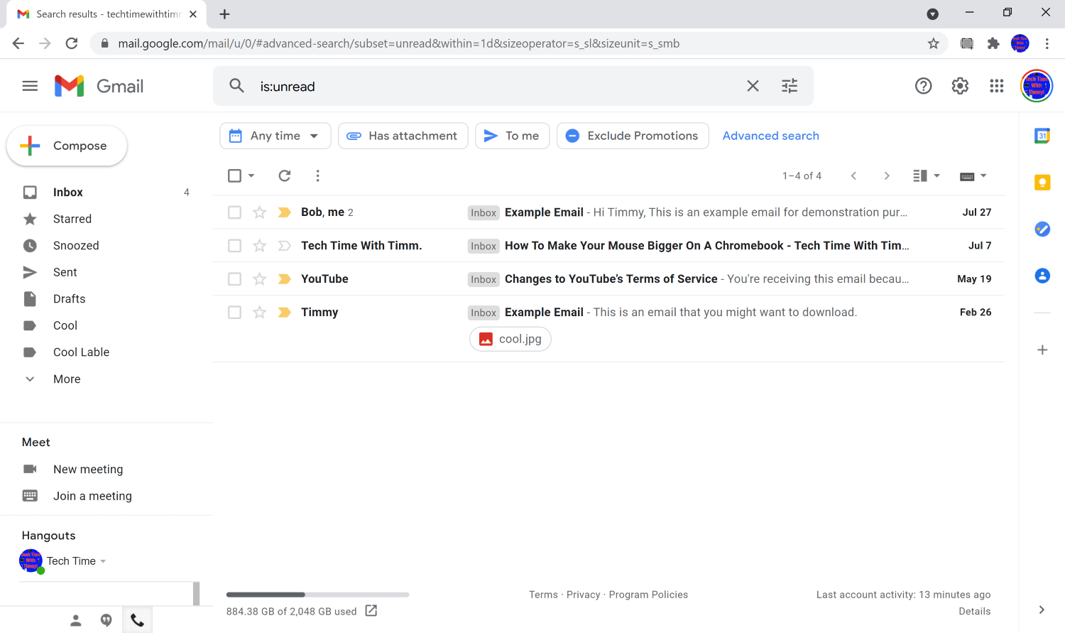 how to view unread emails in gmail