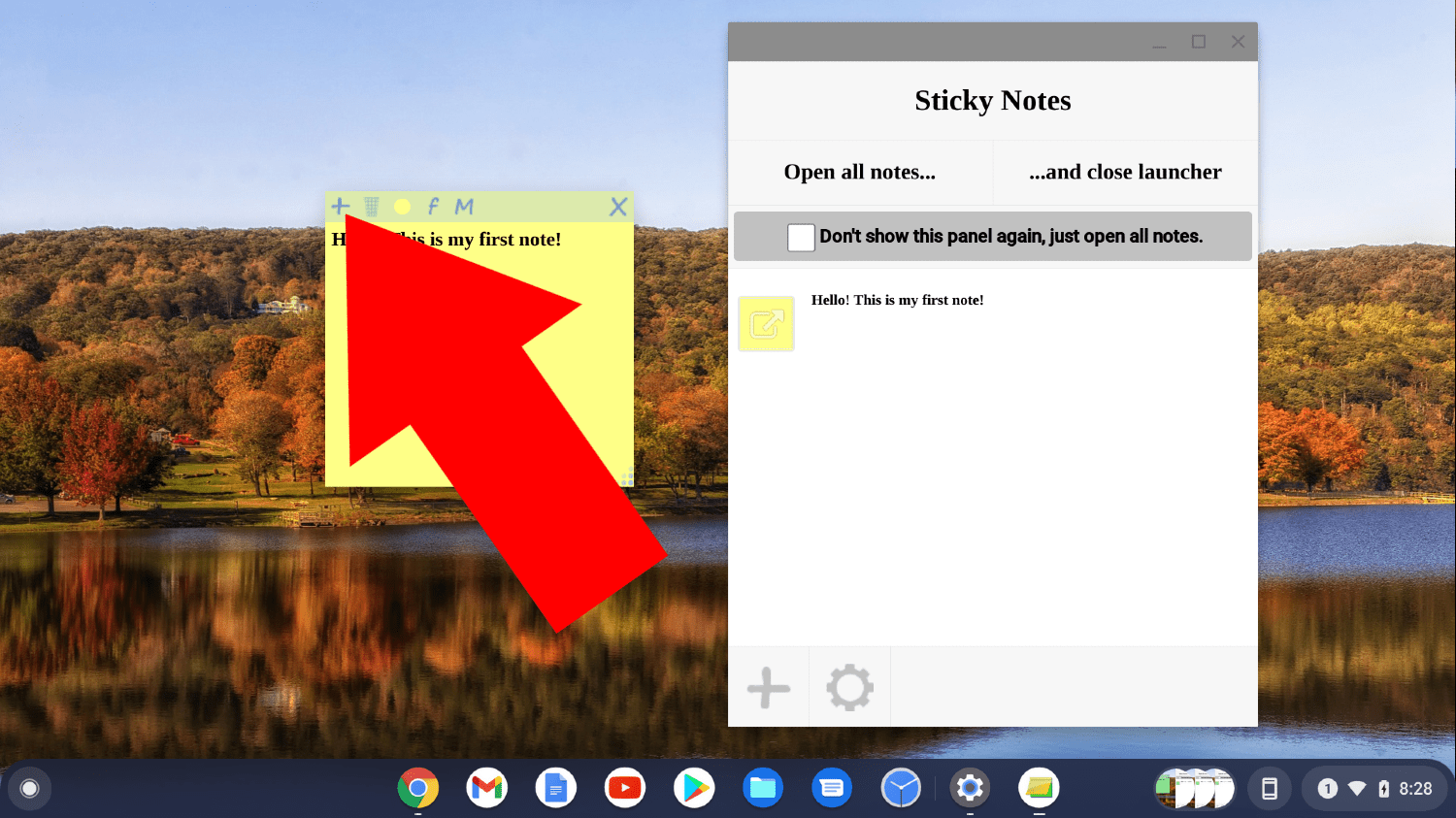 chromebook sticky notes for desktop