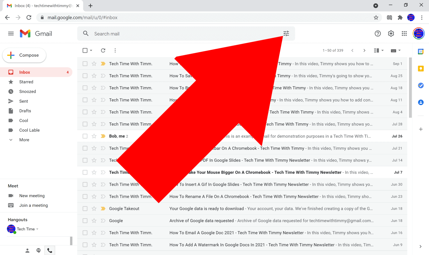 unread emails gmail