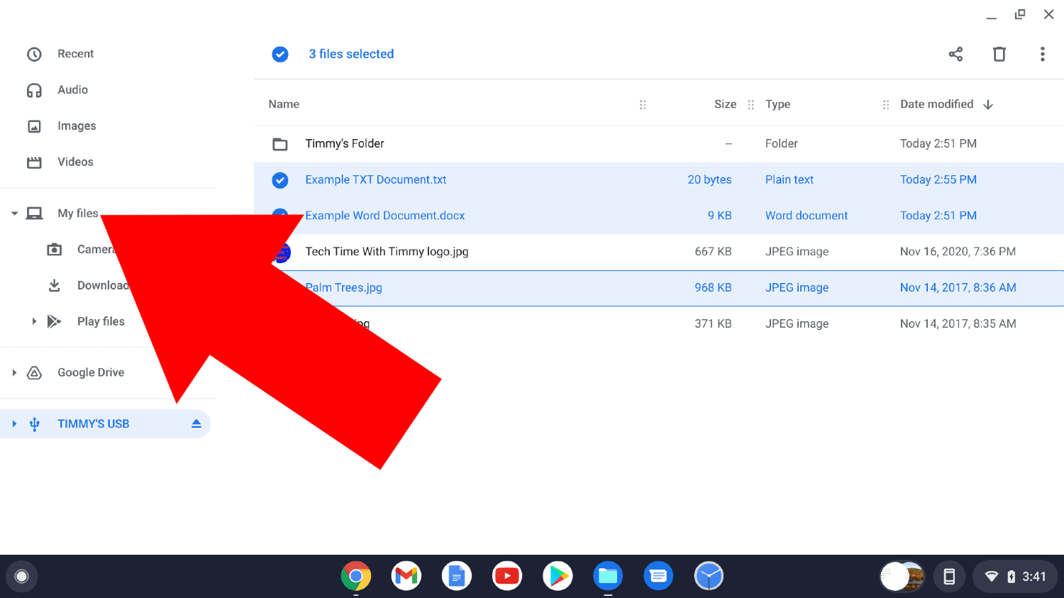 how to access thumb drive on chromebook