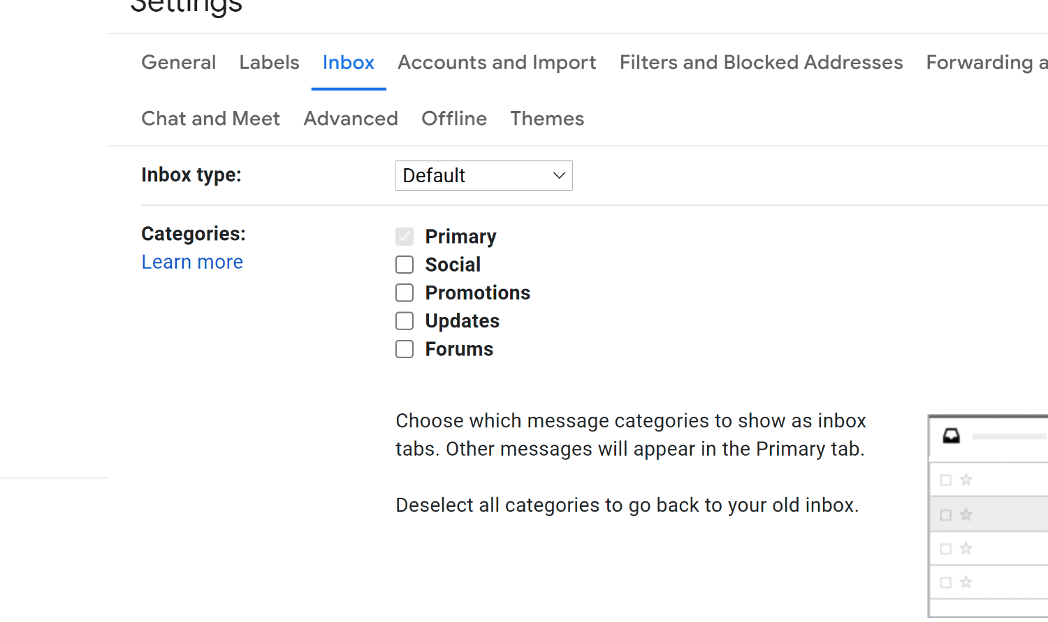 how to delete categories in gmail
