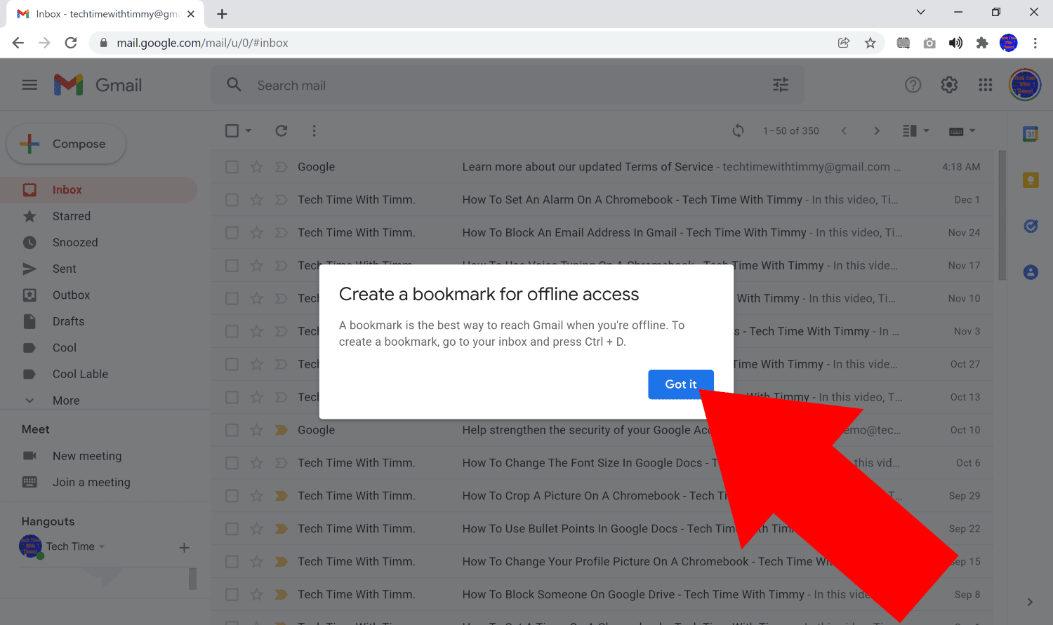 gmail offline chrome