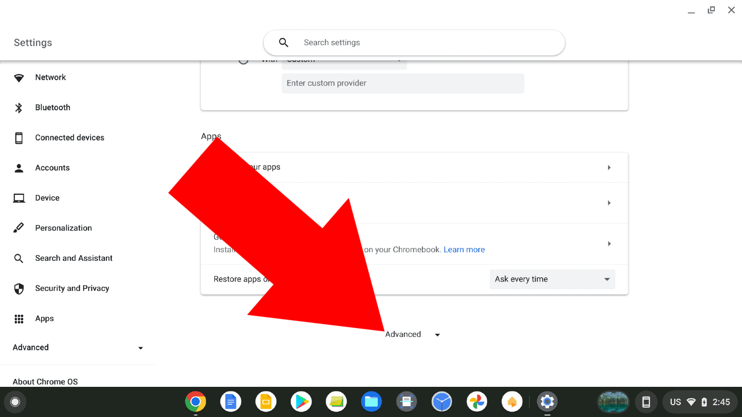 how to change your cursor on a chromebook