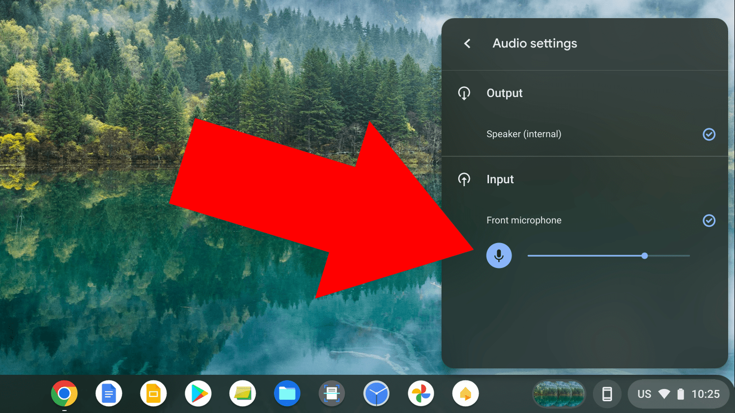how to change mic volume on a chromebook