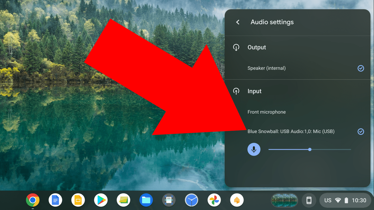 how to change microphone volume on chromebook