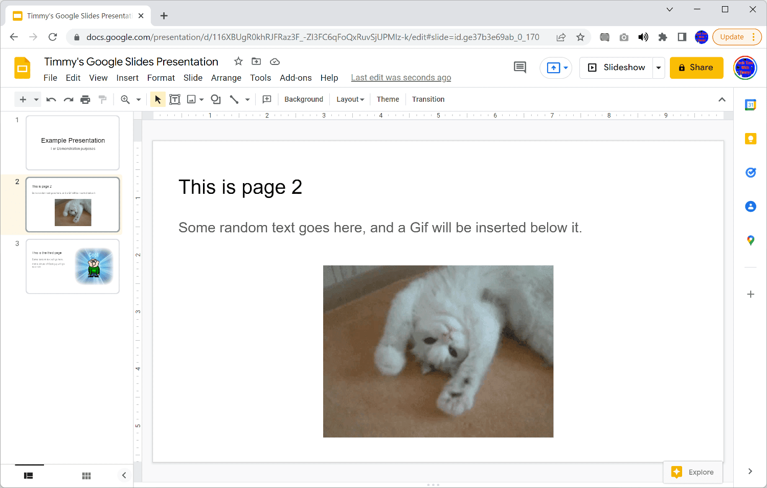 how to put a gif in google slides