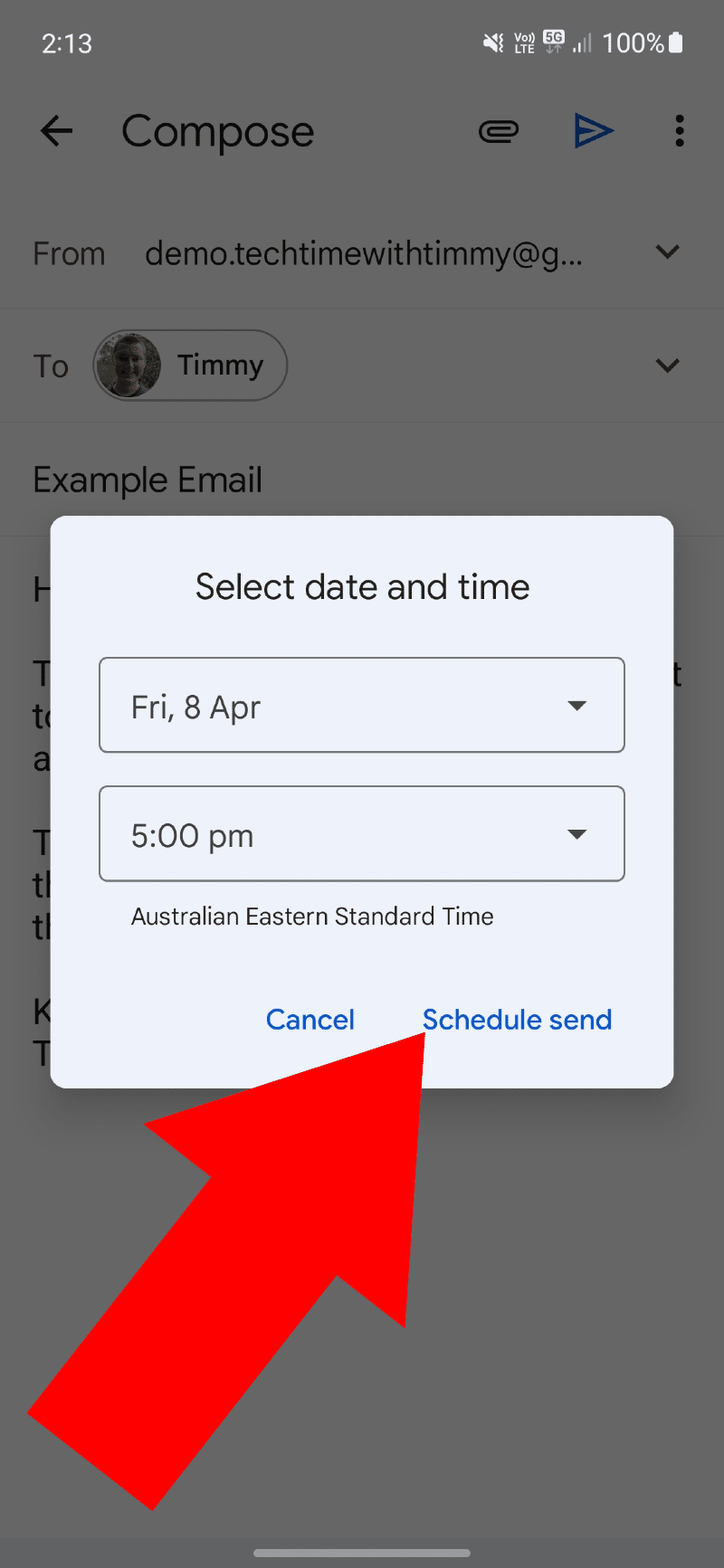 how to schedule emails on gmail