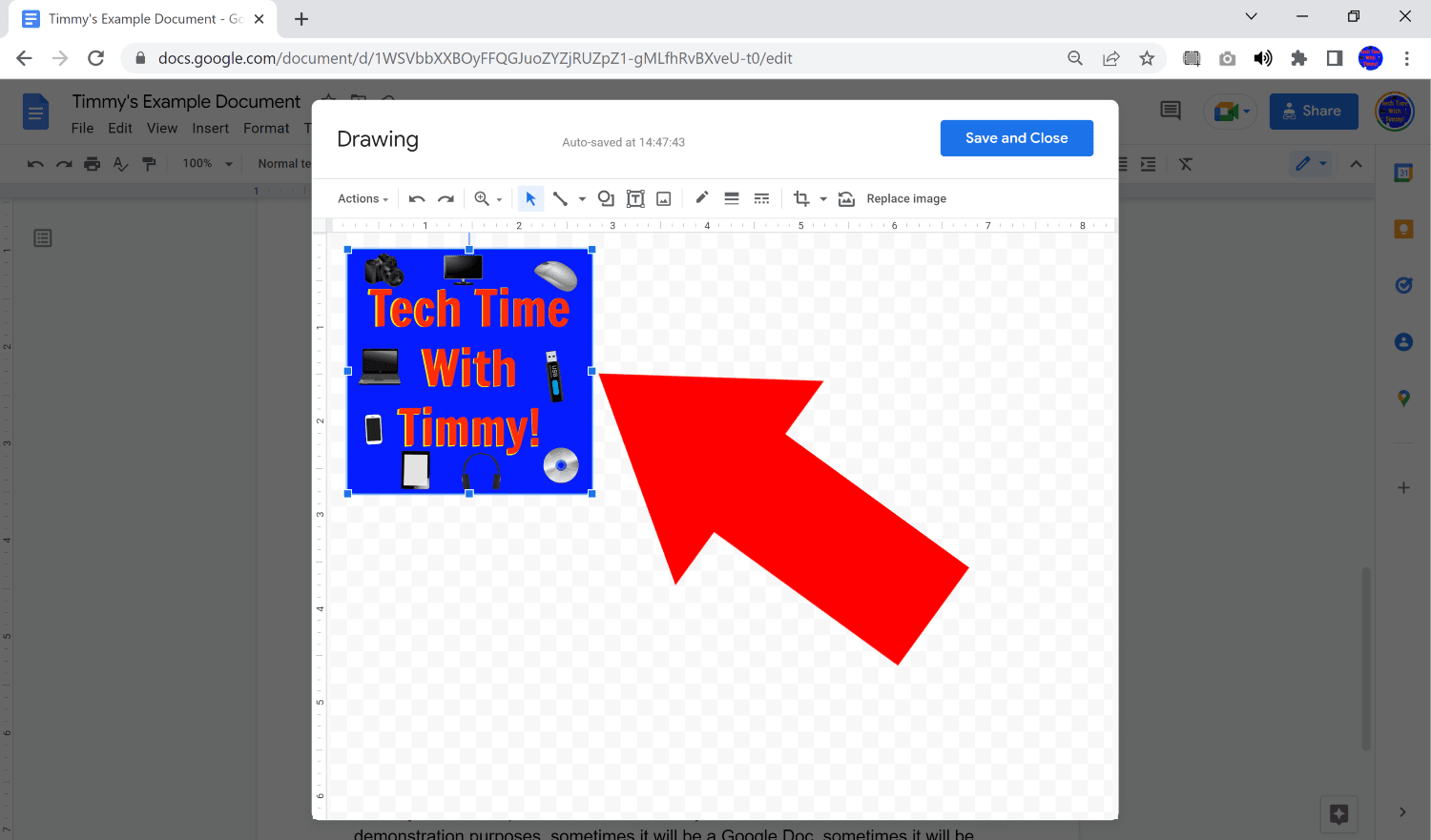 how to flip a picture in google docs