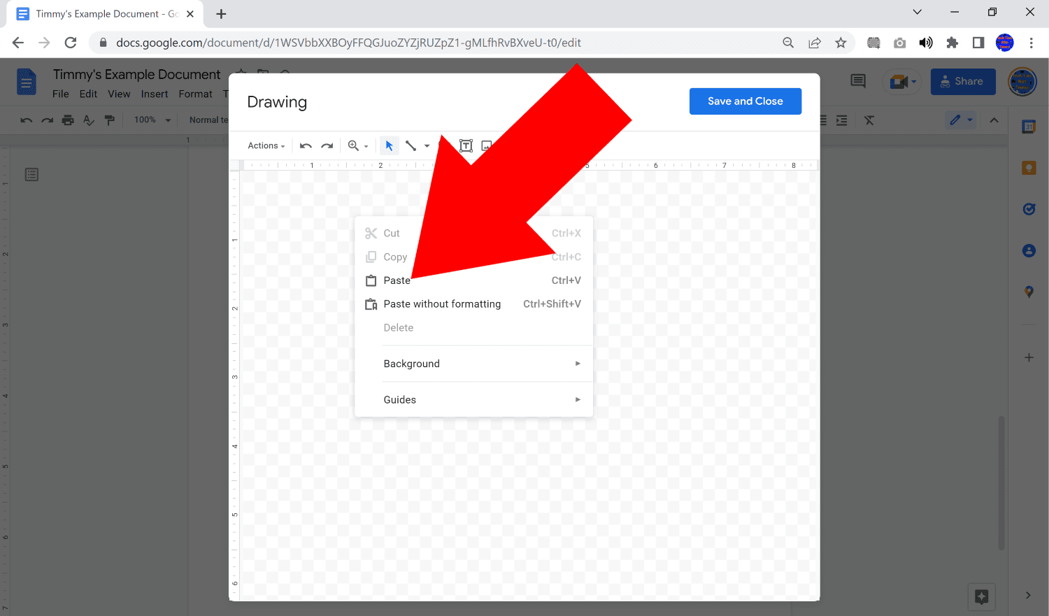 how to flip a picture on google docs
