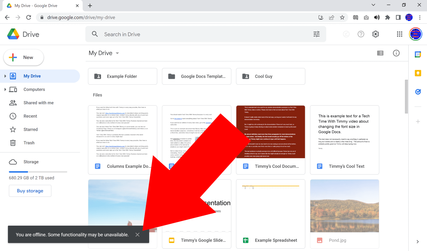 how to use google drive offline