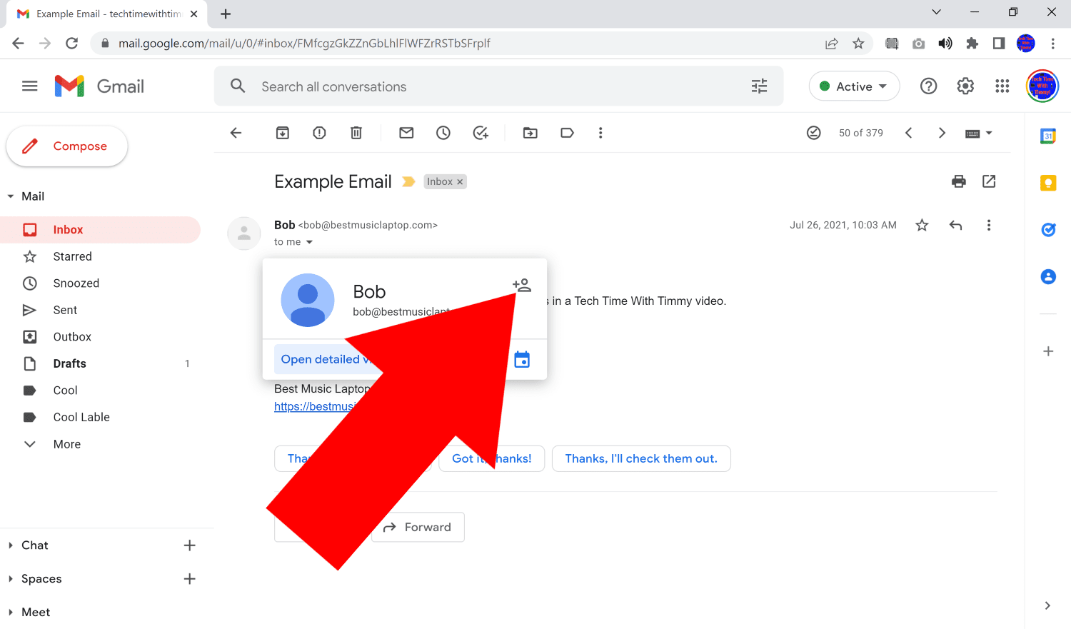 how to add email to contact list gmail
