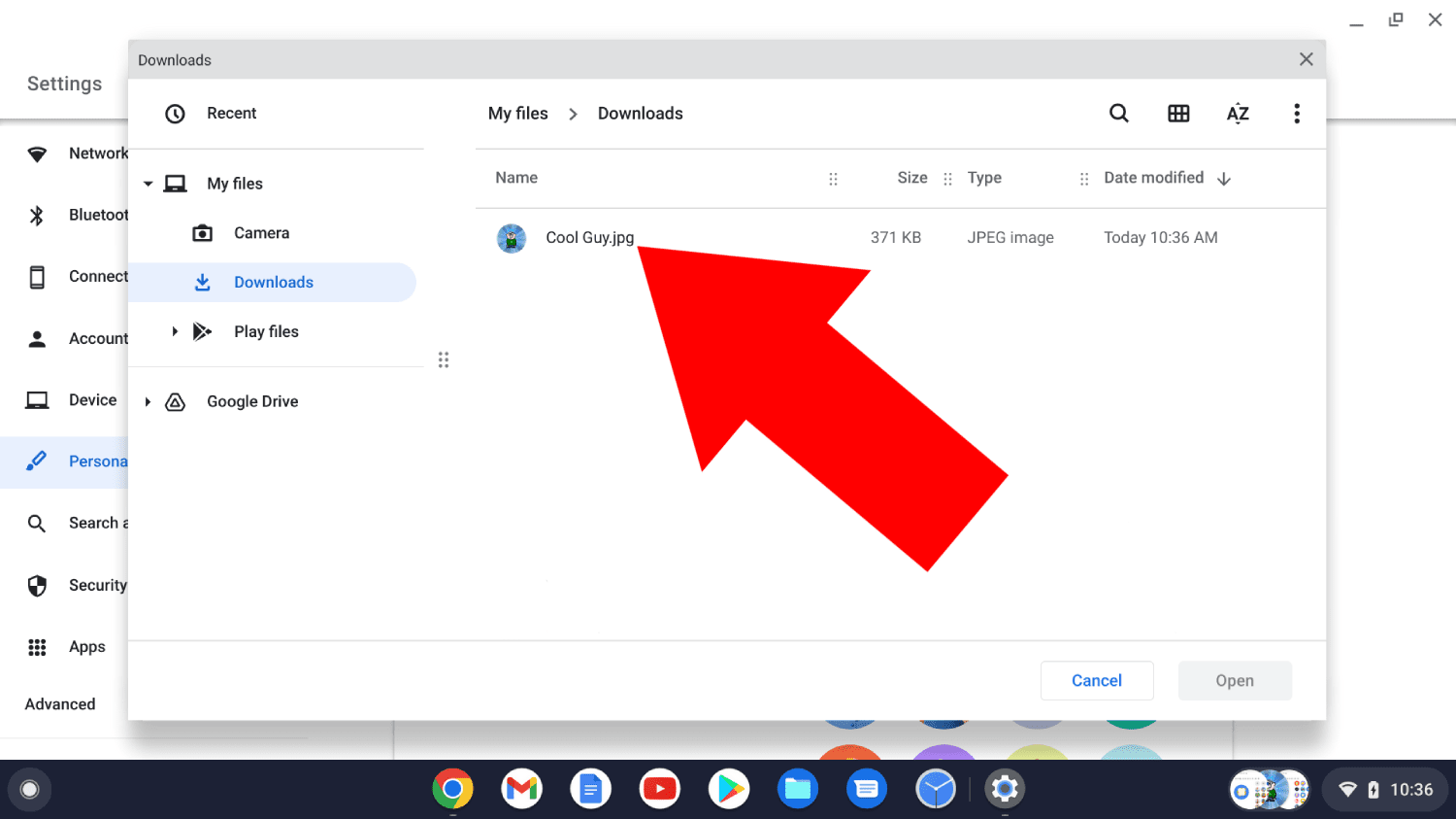how to change your picture on a chromebook