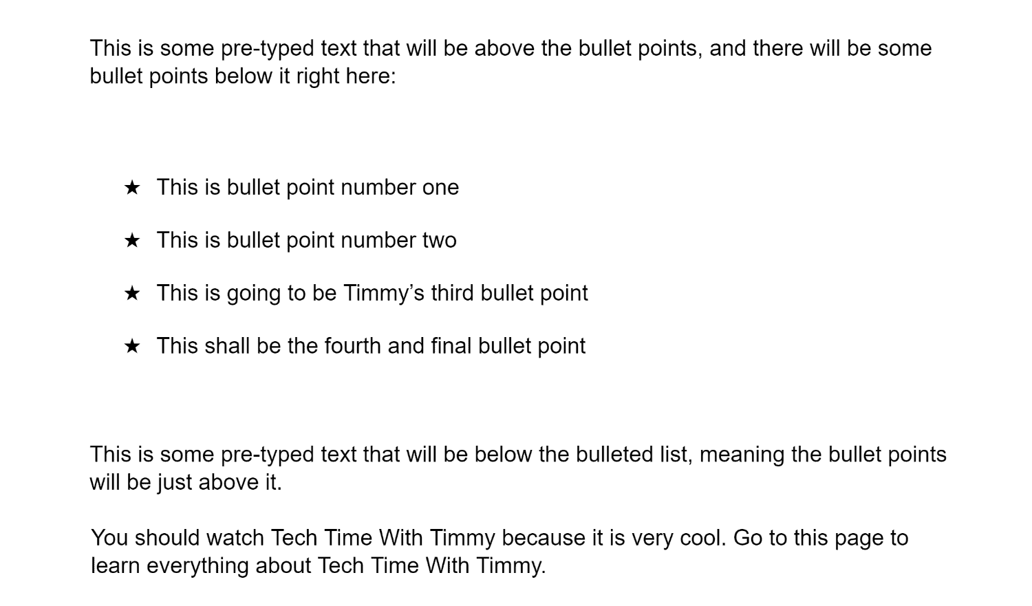 how to make a bullet on google docs