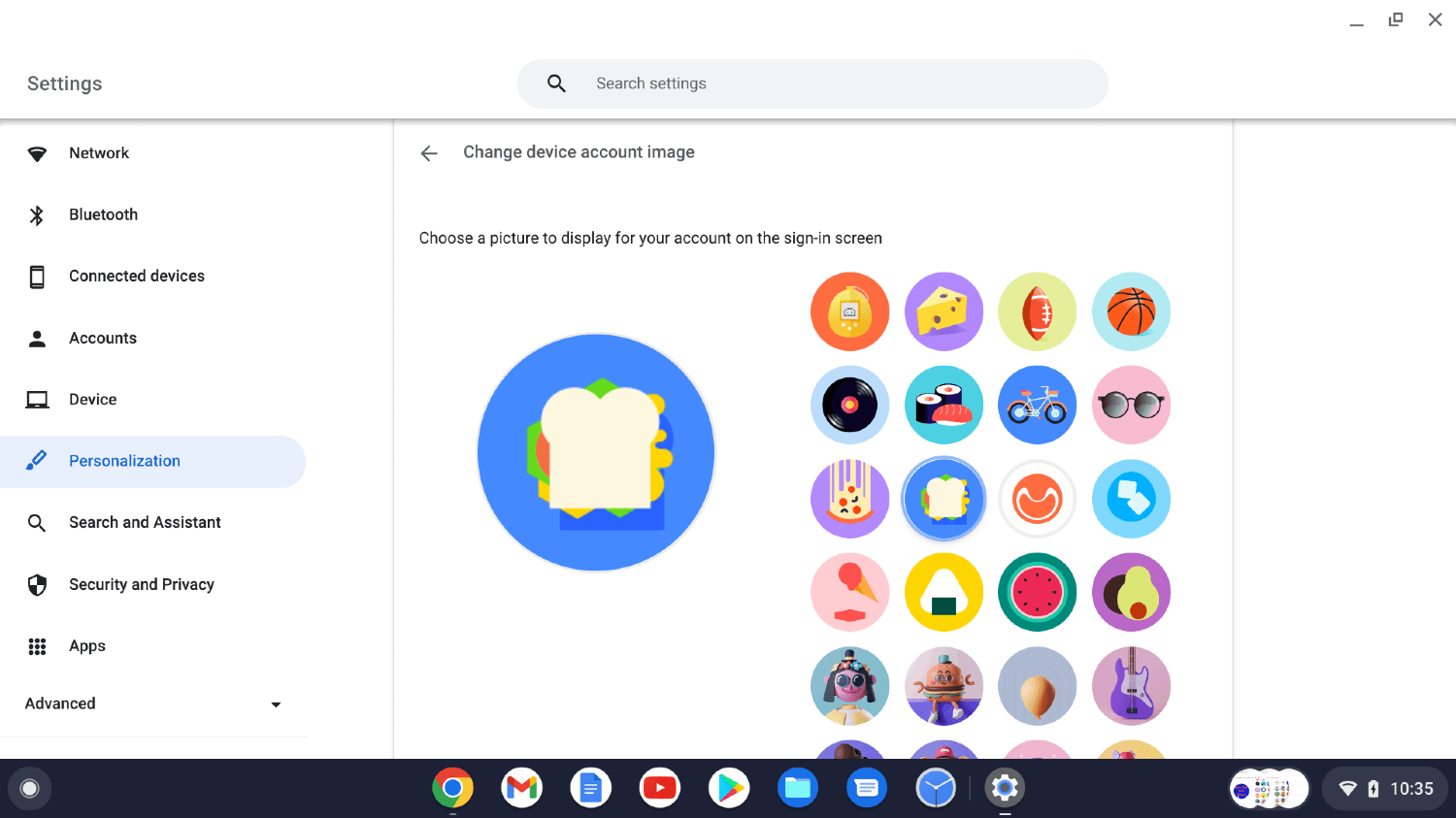 how to make a profile picture on chromebook