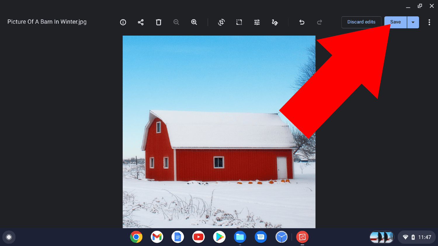 how to crop a photo on a chromebook