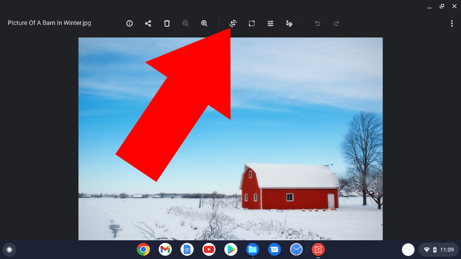 how to crop an image on chromebook