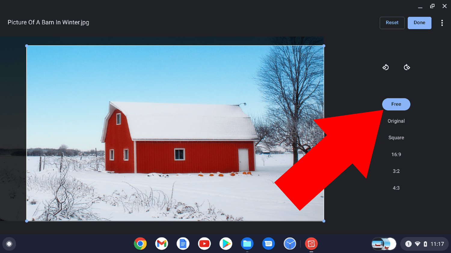 how to crop images on chromebook