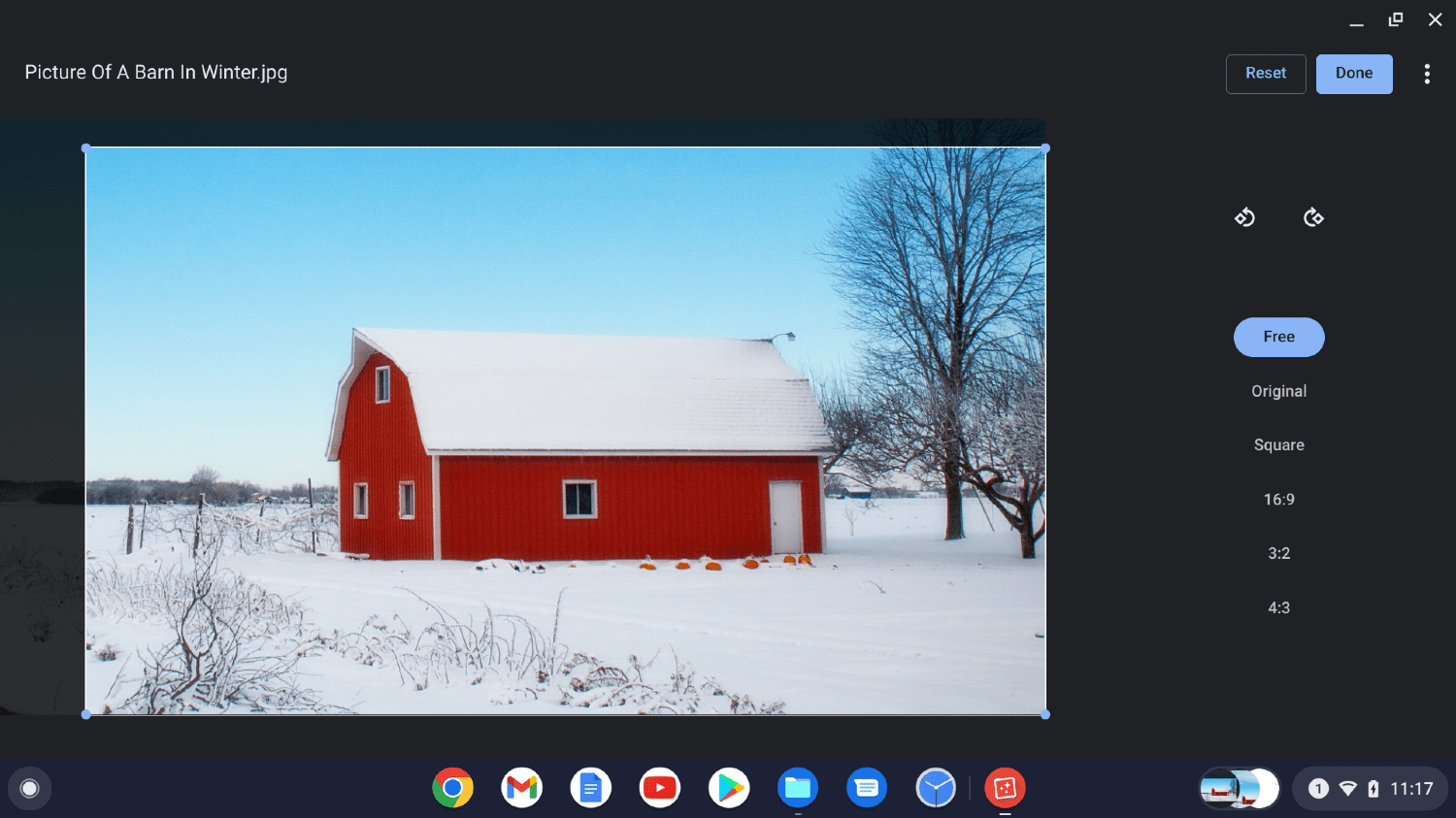 how to crop photos on chromebook