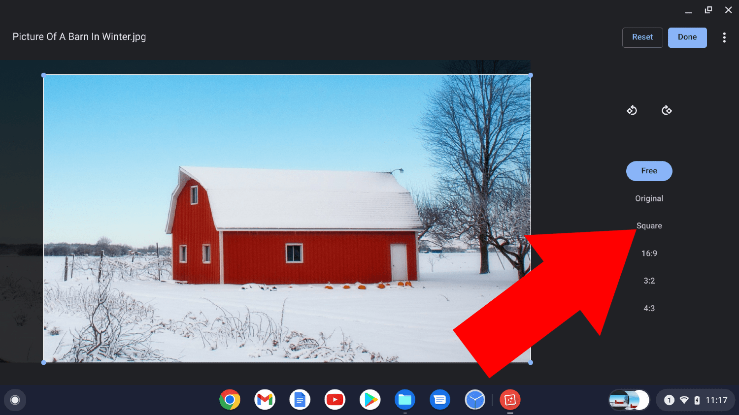 how to crop pictures on chromebook