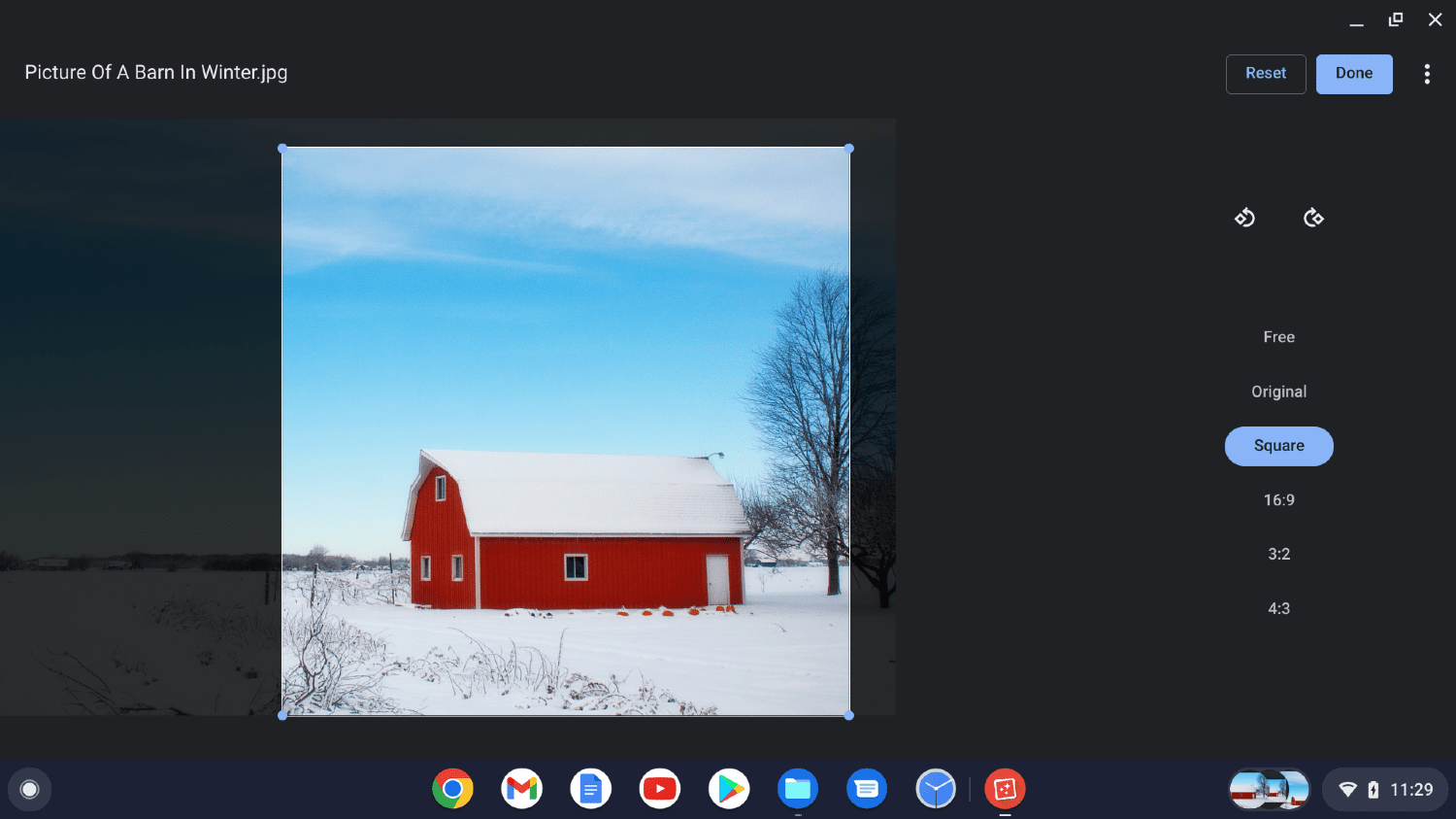 how to cut a picture on chromebook