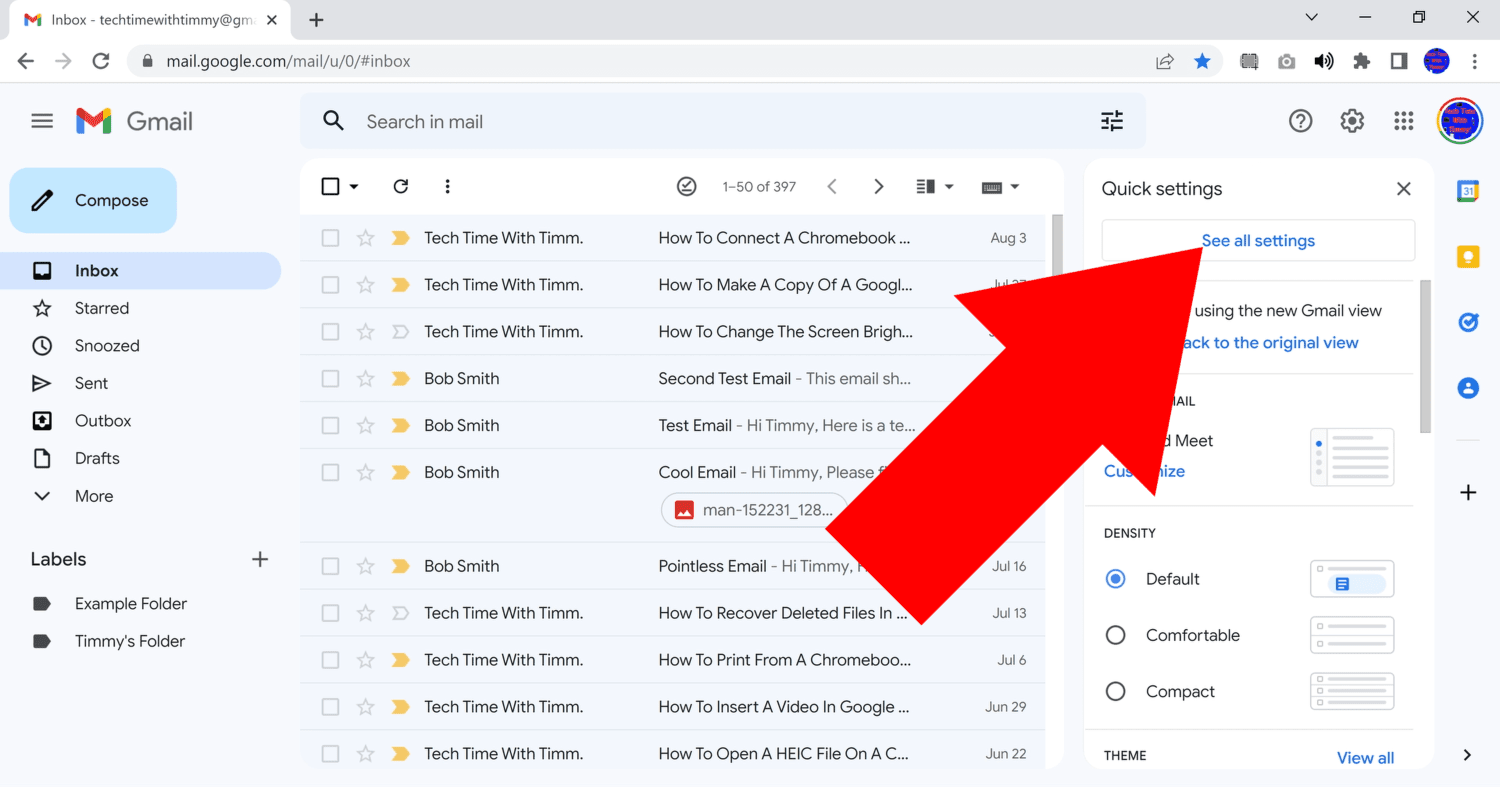 how to move mails automatically to a folder in gmail